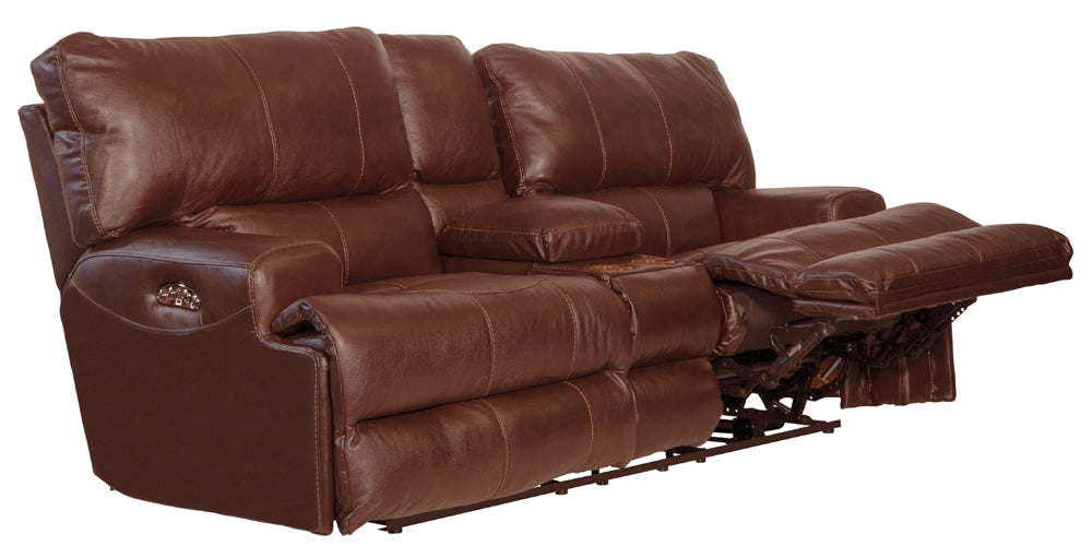 Catnapper - Wembley 2 Piece Power Lay Flat Reclining Sofa Set in Walnut - 64581-WAL-P-2SET