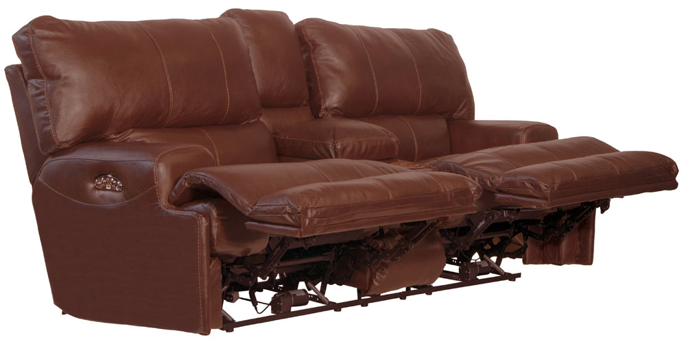 Catnapper - Wembley 2 Piece Power Lay Flat Reclining Sofa Set in Walnut - 64581-WAL-P-2SET