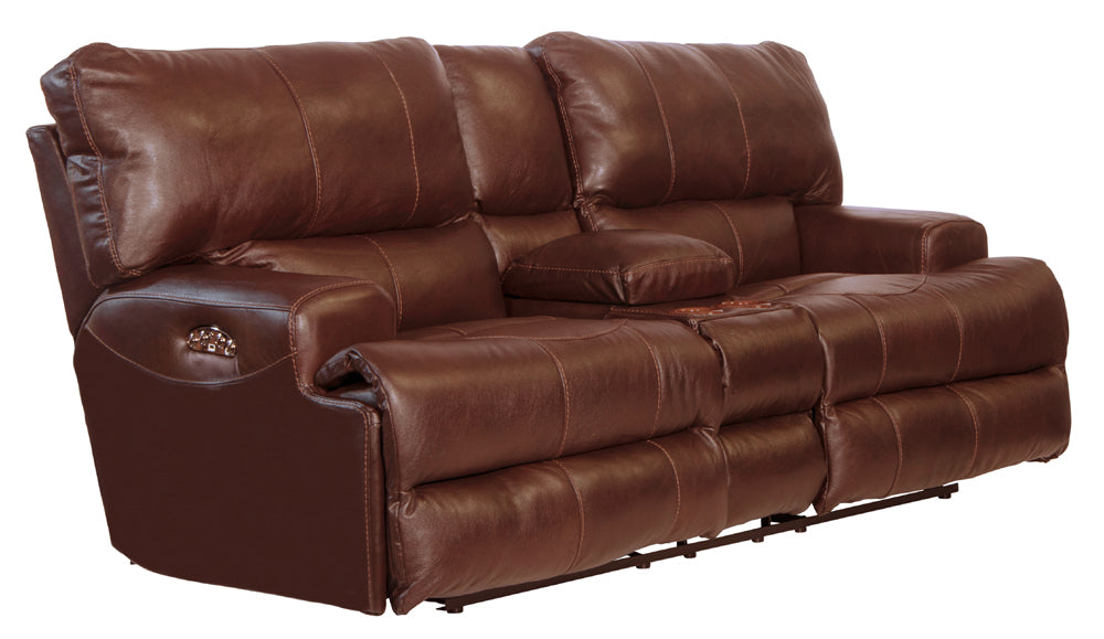 Catnapper - Wembley 2 Piece Power Lay Flat Reclining Sofa Set in Walnut - 64581-WAL-P-2SET - GreatFurnitureDeal