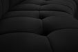 Meridian Furniture - Limitless 177.5" Black Velvet Upholstered 14pc. Sectional - 645Black-14PC - GreatFurnitureDeal