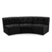 Meridian Furniture - Limitless 94" Black Velvet Upholstered 3pc. Sectional - 645Black-3PC - GreatFurnitureDeal