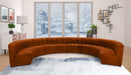 Meridian Furniture - Limitless 177.5" Cognac Velvet Upholstered 10pc. Sectional - 645Cognac-10PC - GreatFurnitureDeal