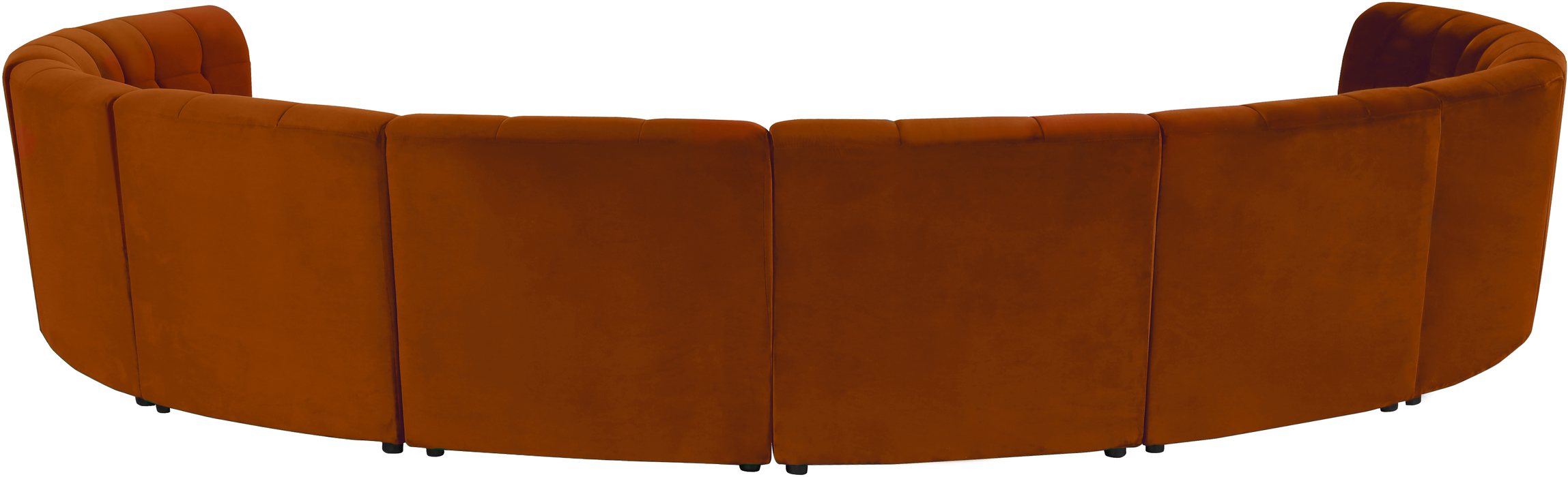 Meridian Furniture - Limitless 177.5" Cognac Velvet Upholstered 10pc. Sectional - 645Cognac-10PC - GreatFurnitureDeal