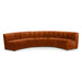 Meridian Furniture - Limitless 141.5" Cognac Velvet Upholstered 5pc. Sectional - 645Cognac-5PC - GreatFurnitureDeal