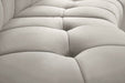 Meridian Furniture - Limitless 177.5" Cream Velvet Upholstered 14pc. Sectional - 645Cream-14PC - GreatFurnitureDeal