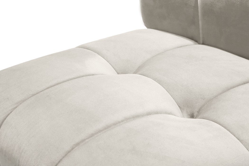 Meridian Furniture - Limitless 65" Cream Velvet Upholstered 2pc. Sectional - 645Cream-2PC - GreatFurnitureDeal