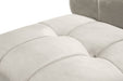 Meridian Furniture - Limitless 65" Cream Velvet Upholstered 2pc. Sectional - 645Cream-2PC - GreatFurnitureDeal