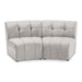 Meridian Furniture - Limitless 65" Cream Velvet Upholstered 2pc. Sectional - 645Cream-2PC - GreatFurnitureDeal