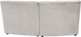 Meridian Furniture - Limitless 65" Cream Velvet Upholstered 2pc. Sectional - 645Cream-2PC - GreatFurnitureDeal
