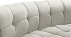 Meridian Furniture - Limitless 65" Cream Velvet Upholstered 2pc. Sectional - 645Cream-2PC - GreatFurnitureDeal