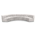 Meridian Furniture - Limitless 157.5" Cream Velvet Upholstered 6pc. Sectional - 645Cream-6PC - GreatFurnitureDeal