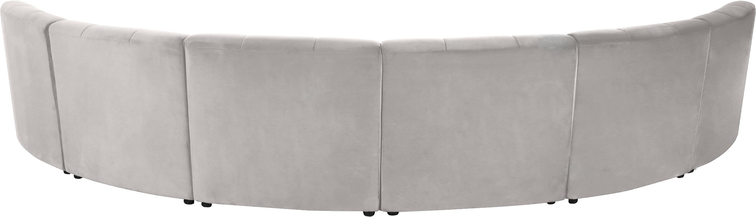 Meridian Furniture - Limitless 157.5" Cream Velvet Upholstered 6pc. Sectional - 645Cream-6PC - GreatFurnitureDeal