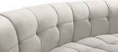 Meridian Furniture - Limitless 157.5" Cream Velvet Upholstered 6pc. Sectional - 645Cream-6PC - GreatFurnitureDeal