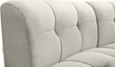 Meridian Furniture - Limitless 157.5" Cream Velvet Upholstered 6pc. Sectional - 645Cream-6PC - GreatFurnitureDeal