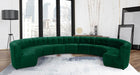Meridian Furniture - Limitless 177.5" Green Velvet Upholstered 11pc. Sectional - 645Green-11PC - GreatFurnitureDeal