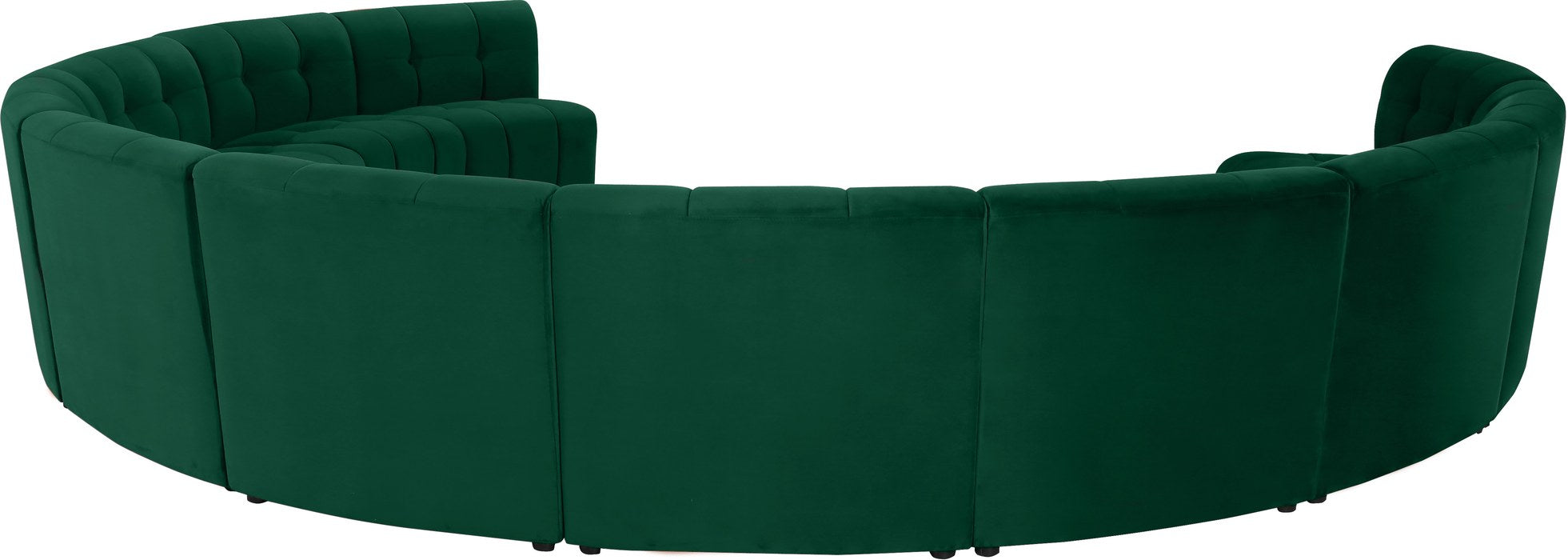 Meridian Furniture - Limitless 177.5" Green Velvet Upholstered 11pc. Sectional - 645Green-11PC - GreatFurnitureDeal