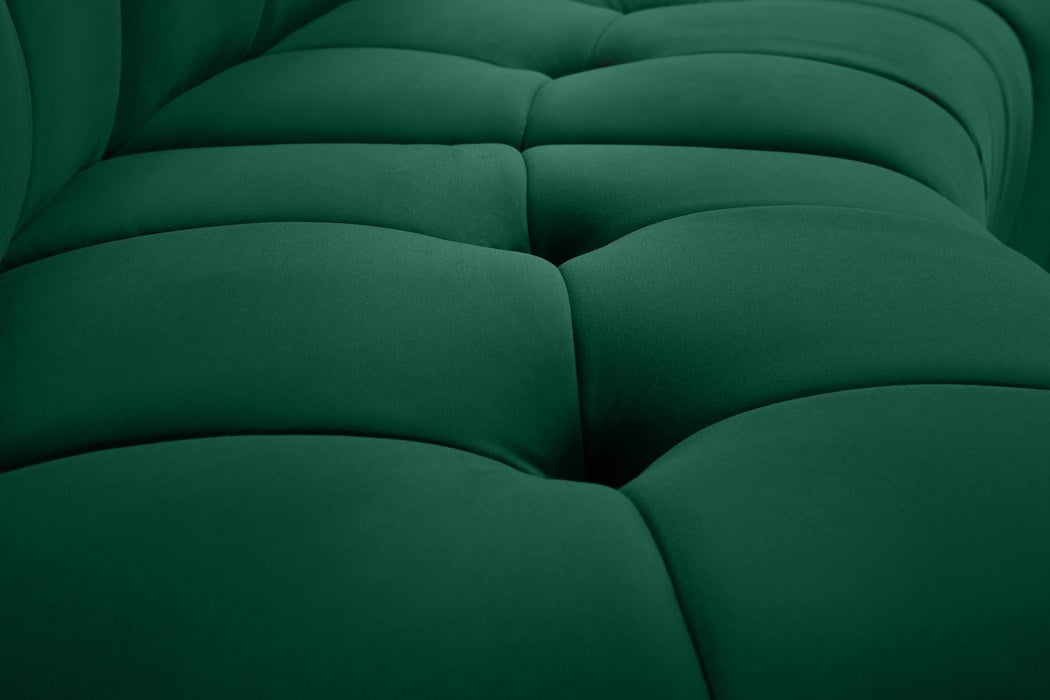 Meridian Furniture - Limitless 177.5" Green Velvet Upholstered 11pc. Sectional - 645Green-11PC - GreatFurnitureDeal