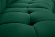 Meridian Furniture - Limitless 177.5" Green Velvet Upholstered 11pc. Sectional - 645Green-11PC - GreatFurnitureDeal
