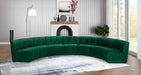 Meridian Furniture - Limitless 169.5" Green Velvet Upholstered 7pc. Sectional - 645Green-7PC - GreatFurnitureDeal