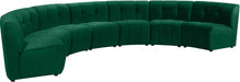 Meridian Furniture - Limitless 169.5" Green Velvet Upholstered 7pc. Sectional - 645Green-7PC - GreatFurnitureDeal
