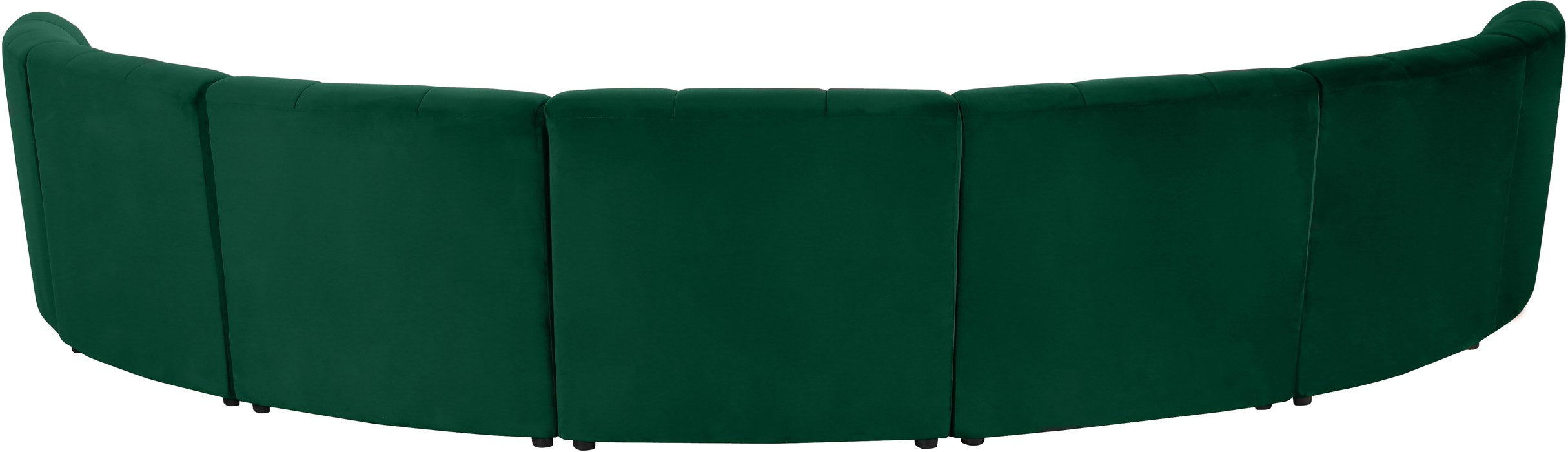 Meridian Furniture - Limitless 169.5" Green Velvet Upholstered 7pc. Sectional - 645Green-7PC - GreatFurnitureDeal