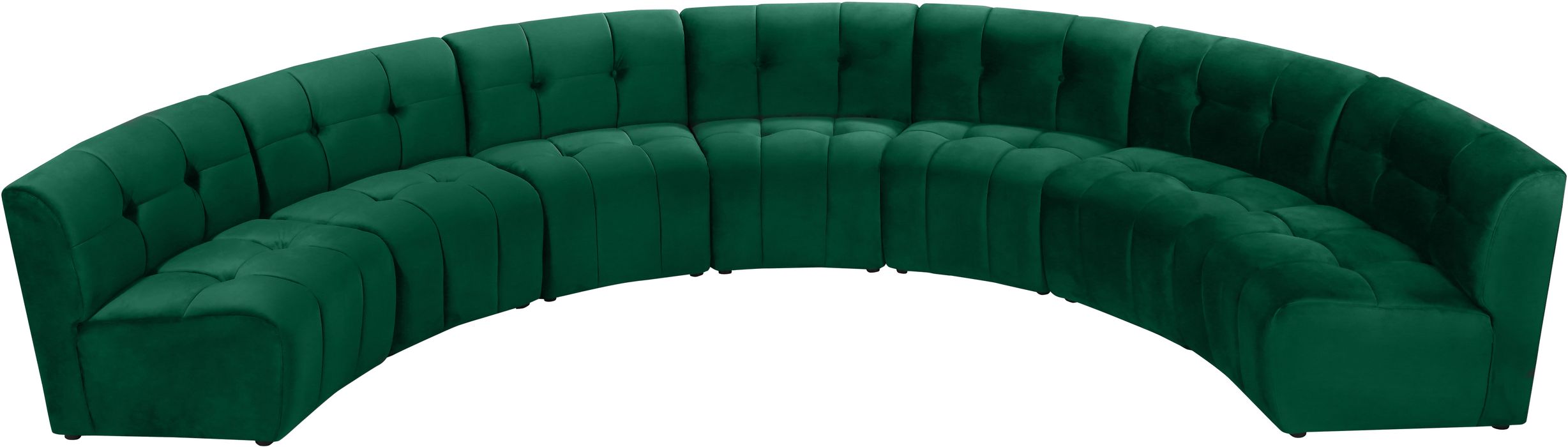 Meridian Furniture - Limitless 169.5" Green Velvet Upholstered 7pc. Sectional - 645Green-7PC - GreatFurnitureDeal