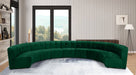 Meridian Furniture - Limitless 177.5" Green Velvet Upholstered 9pc. Sectional - 645Green-9PC - GreatFurnitureDeal