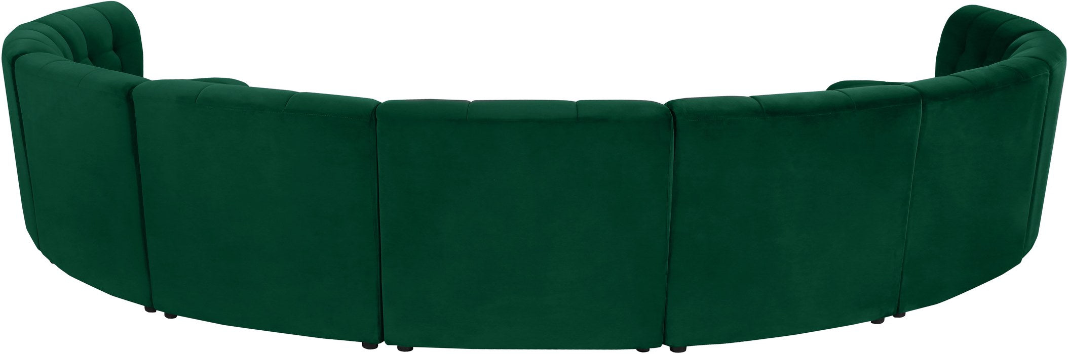 Meridian Furniture - Limitless 177.5" Green Velvet Upholstered 9pc. Sectional - 645Green-9PC - GreatFurnitureDeal