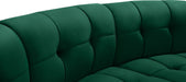 Meridian Furniture - Limitless 177.5" Green Velvet Upholstered 9pc. Sectional - 645Green-9PC - GreatFurnitureDeal