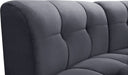 Meridian Furniture - Limitless 177.5" Grey Velvet Upholstered 14pc. Sectional - 645Grey-14PC - GreatFurnitureDeal