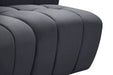 Meridian Furniture - Limitless 94" Grey Velvet Upholstered 3pc. Sectional - 645Grey-3PC - GreatFurnitureDeal