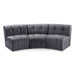 Meridian Furniture - Limitless 94" Grey Velvet Upholstered 3pc. Sectional - 645Grey-3PC - GreatFurnitureDeal