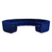 Meridian Furniture - Limitless 177.5" Navy Velvet Upholstered 13pc. Sectional - 645Navy-13PC - GreatFurnitureDeal