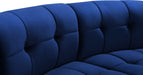 Meridian Furniture - Limitless 65" Navy Velvet Upholstered 2pc. Sectional - 645Navy-2PC - GreatFurnitureDeal