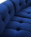 Meridian Furniture - Limitless 65" Navy Velvet Upholstered 2pc. Sectional - 645Navy-2PC - GreatFurnitureDeal