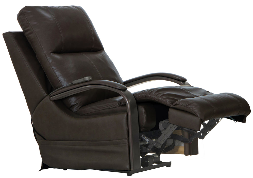 Catnapper - Gianni Power Lay Flat Recliner w-Heat & Massage in Cocoa - 647057-COCOA - GreatFurnitureDeal