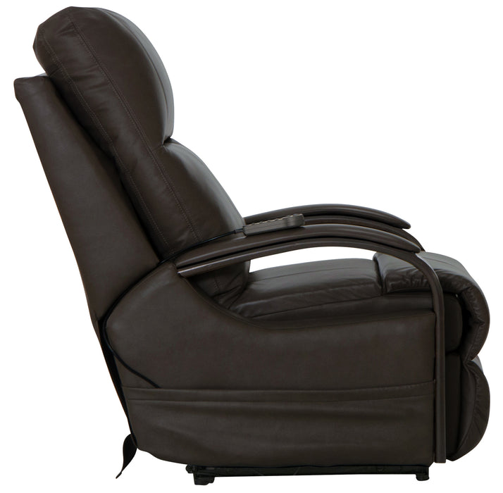 Catnapper - Gianni Power Lay Flat Recliner w-Heat & Massage in Cocoa - 647057-COCOA
