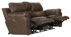 Catnapper - Sorrento Power Lay Flat Reclining Console Loveseat w-Storage & Cupholders in kola - 64729-KOLA-MTO - GreatFurnitureDeal