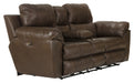 Catnapper - Sorrento Power Lay Flat Reclining Console Loveseat w-Storage & Cupholders in kola - 64729-KOLA-MTO - GreatFurnitureDeal