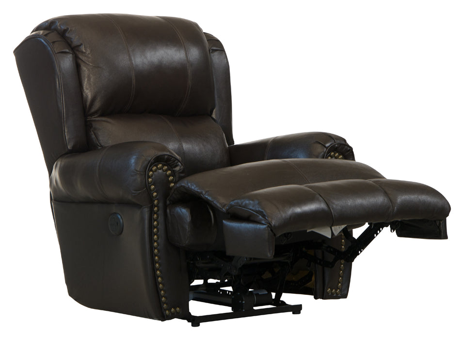 Catnapper - Duncan Power Deluxe Lay Flat Recliner in Chocolate - 64763-7Chocolate