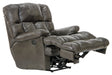 Catnapper - Victor Power Lay Flat Chaise Recliner in Steel - 64764-7Steel - GreatFurnitureDeal