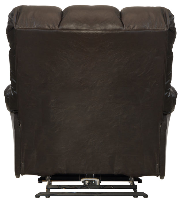 Catnapper - Piazza Top Grain Leather Touch Rocker Recliner with X-tra Comfort Footrest in Chocolate - 47762128309-MTO - GreatFurnitureDeal