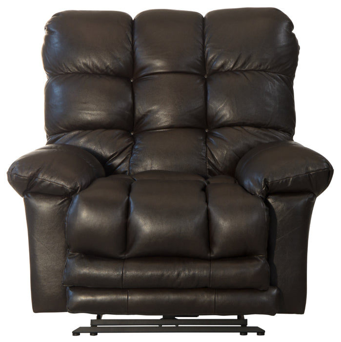 Catnapper - Piazza Top Grain Leather Touch Rocker Recliner with X-tra Comfort Footrest in Chocolate - 47762128309-MTO - GreatFurnitureDeal