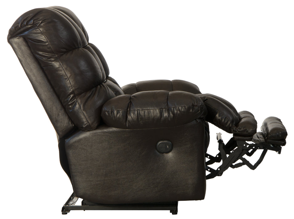 Catnapper - Piazza Top Grain Leather Touch Rocker Recliner with X-tra Comfort Footrest in Chocolate - 47762128309-MTO - GreatFurnitureDeal