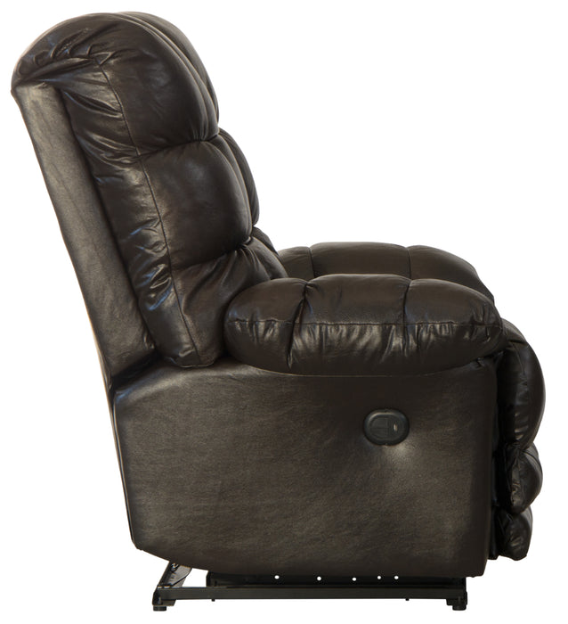 Catnapper - Piazza Top Grain Leather Touch Rocker Recliner with X-tra Comfort Footrest in Chocolate - 47762128309-MTO - GreatFurnitureDeal