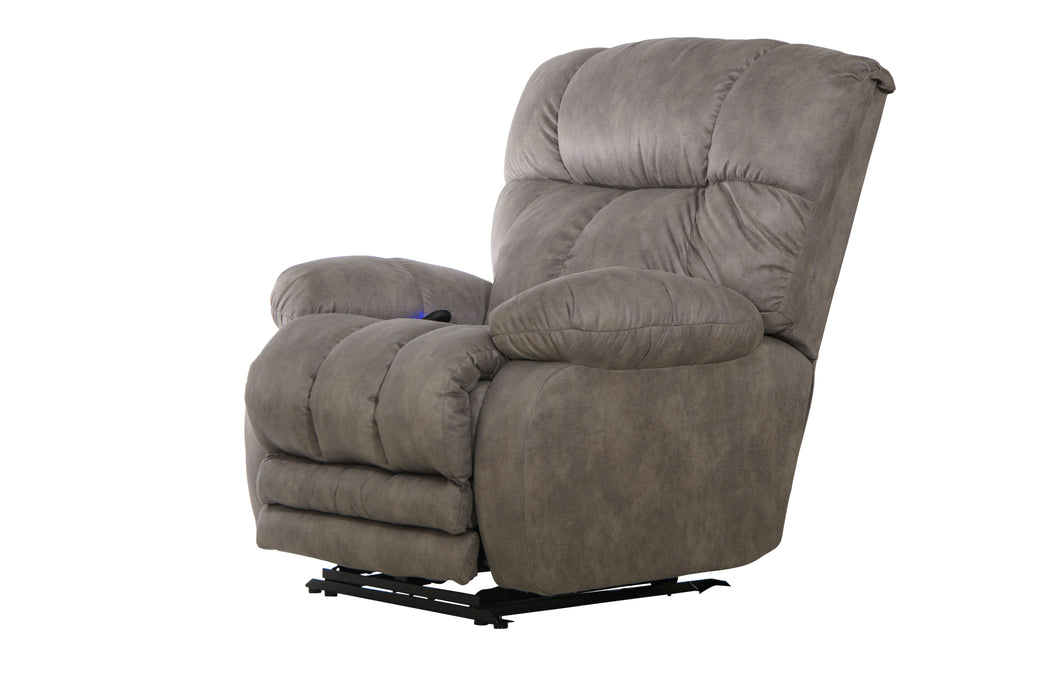 Catnapper - Dawkins Power Lay Flat Recliner w/Oversized X-tra Comfort Footrest in Charcoal- 64793-7-CHA - GreatFurnitureDeal