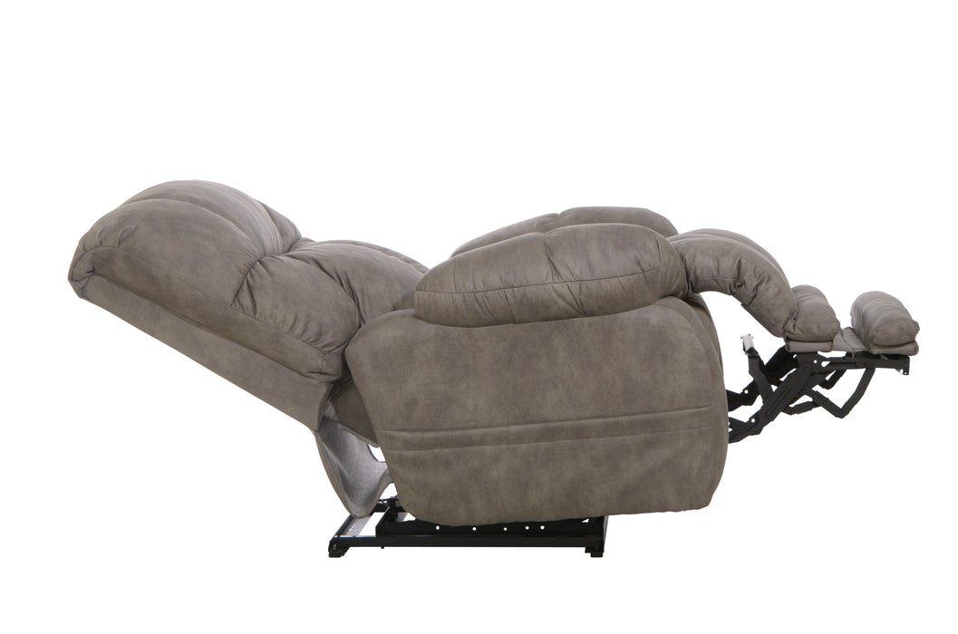 Catnapper - Dawkins Power Lay Flat Recliner w/Oversized X-tra Comfort Footrest in Charcoal- 64793-7-CHA - GreatFurnitureDeal