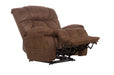 Catnapper - Dawkins Power Lay Flat Recliner w/Oversized X-tra Comfort Footrest in Chocolate - 64793-7-CHO - GreatFurnitureDeal