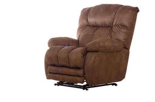 Catnapper - Dawkins Power Lay Flat Recliner w/Oversized X-tra Comfort Footrest in Chocolate - 64793-7-CHO - GreatFurnitureDeal