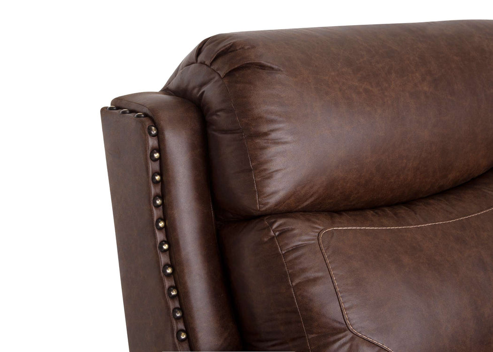 Franklin Furniture - 648 Brixton Power Reclining Sofa w/ Integrated USB Port in Holster Vintage Brown - 64842-83-BROWN - GreatFurnitureDeal